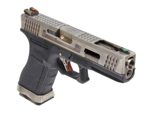PISTOLET 6MM GAZ T3 SV SLIDE GD BARREL BK FRAME – Image 3